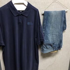 Pelle Pelle jeans ,Marithe Francois Girbaud shirt